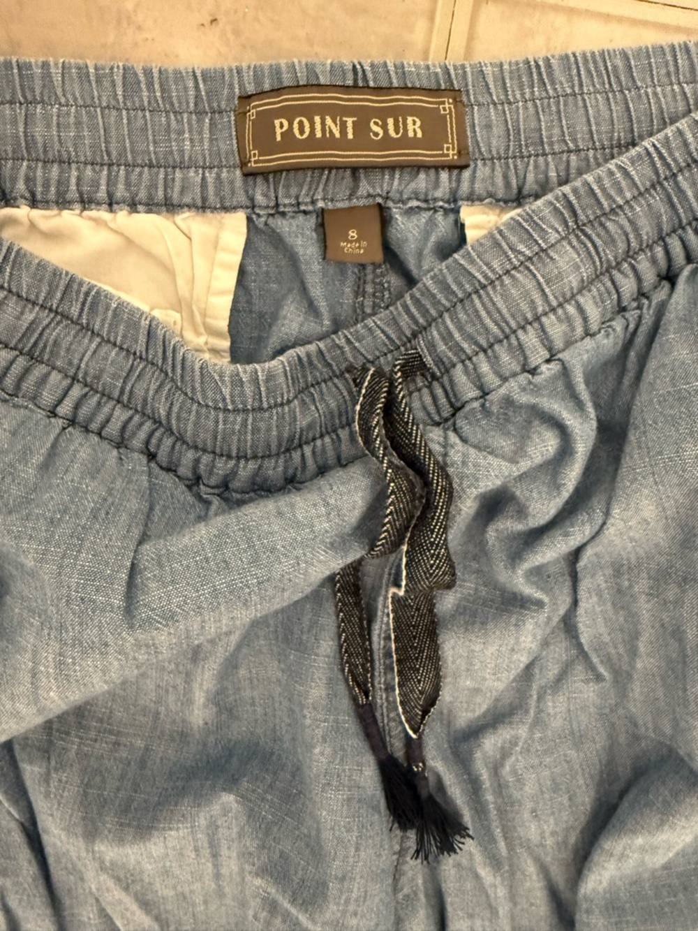 Light Blue Drawstring Jogger Pants - Picture 2 of 3